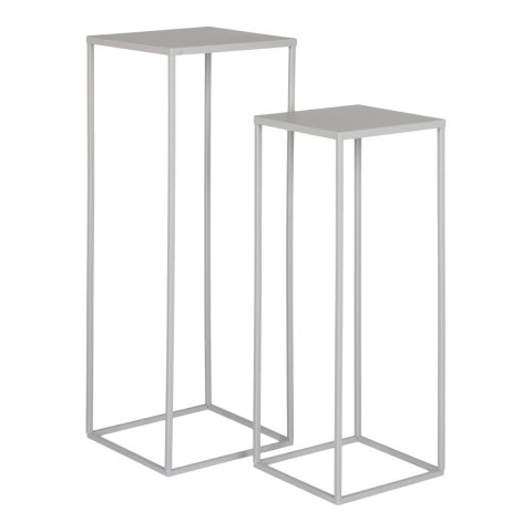 Zestaw metalowych kwietników Beja Intesi szary nowoczesny do salonu i biura 60/50 cm ( Rozmiar: uniwersalny )