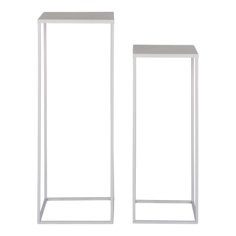 Zestaw metalowych kwietników Beja Intesi szary nowoczesny do salonu i biura 60/50 cm ( Rozmiar: uniwersalny )