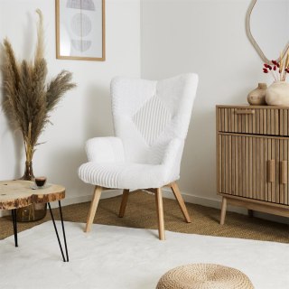 Fotel uszak Helsinki biały patchwork ( Rozmiar: uniwersalny )