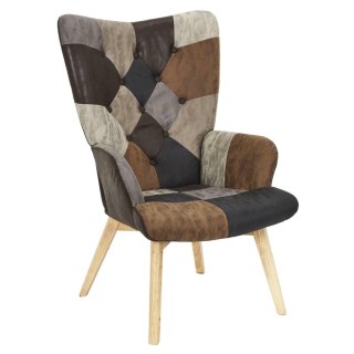 Fotel uszak Helsinki brązowy patchwork ( Rozmiar: uniwersalny )