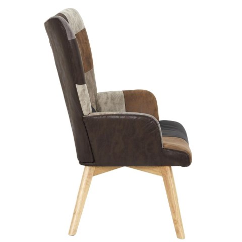 Fotel uszak Helsinki brązowy patchwork ( Rozmiar: uniwersalny )