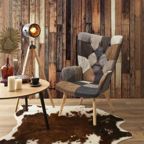 Fotel uszak Helsinki brązowy patchwork ( Rozmiar: uniwersalny )