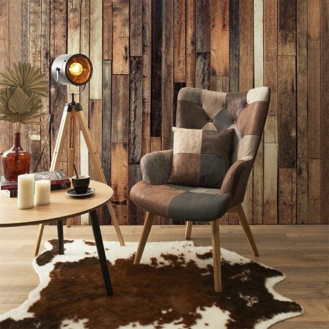 Fotel uszak Helsinki brązowy patchwork ( Rozmiar: uniwersalny )