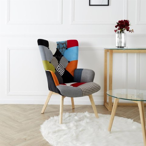 Fotel uszak Helsinki multikolor patchwork ( Rozmiar: uniwersalny )