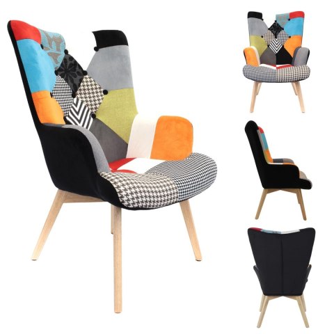 Fotel uszak Helsinki multikolor patchwork ( Rozmiar: uniwersalny )