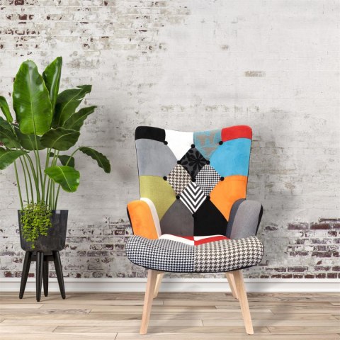 Fotel uszak Helsinki multikolor patchwork ( Rozmiar: uniwersalny )