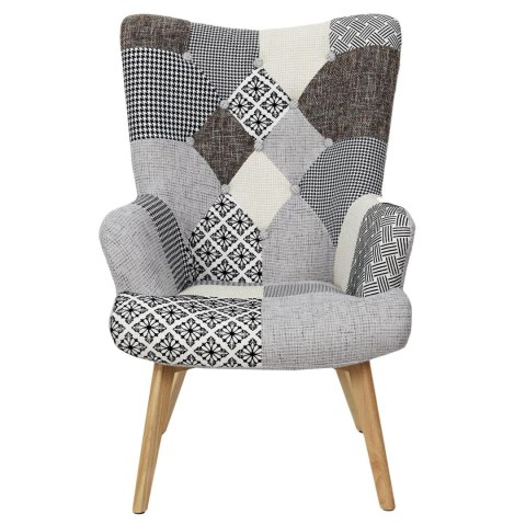 Fotel uszak Helsinki szary patchwork ( Rozmiar: uniwersalny )