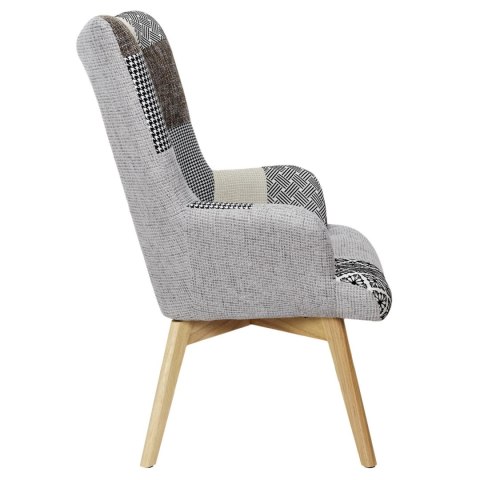 Fotel uszak Helsinki szary patchwork ( Rozmiar: uniwersalny )