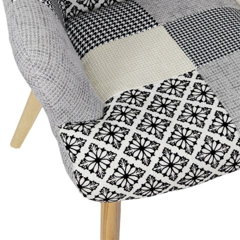 Fotel uszak Helsinki szary patchwork ( Rozmiar: uniwersalny )