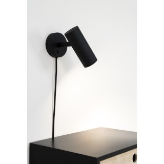 Kinkiet ścienny Paris czarny nowoczesny stalowy LED do salonu i sypialni Intesi 22 cm ( Rozmiar: uniwersalny )