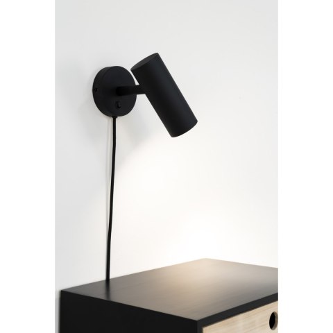 Kinkiet ścienny Paris czarny nowoczesny stalowy LED do salonu i sypialni Intesi 22 cm ( Rozmiar: uniwersalny )