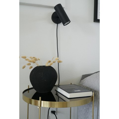 Kinkiet ścienny Paris czarny nowoczesny stalowy LED do salonu i sypialni Intesi 22 cm ( Rozmiar: uniwersalny )