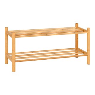 Półka na buty Manaus Intesi bambusowa naturalna do przedpokoju minimalistyczna 70 cm ( Rozmiar: uniwersalny )