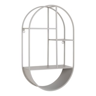Półka ścienna na książki Feira szara metalowa wisząca 35x15x60 cm skandynawska Intesi ( Rozmiar: uniwersalny )
