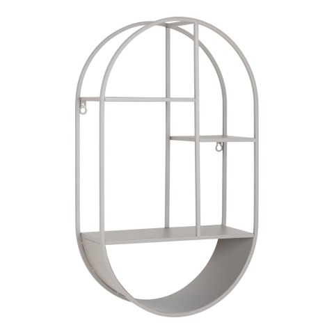 Półka ścienna na książki Feira szara metalowa wisząca 35x15x60 cm skandynawska Intesi ( Rozmiar: uniwersalny )