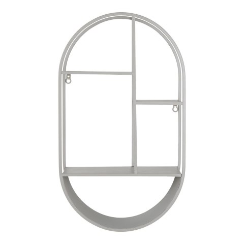 Półka ścienna na książki Feira szara metalowa wisząca 35x15x60 cm skandynawska Intesi ( Rozmiar: uniwersalny )