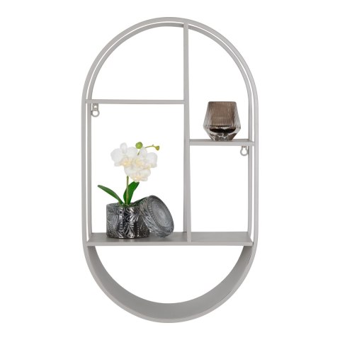 Półka ścienna na książki Feira szara metalowa wisząca 35x15x60 cm skandynawska Intesi ( Rozmiar: uniwersalny )