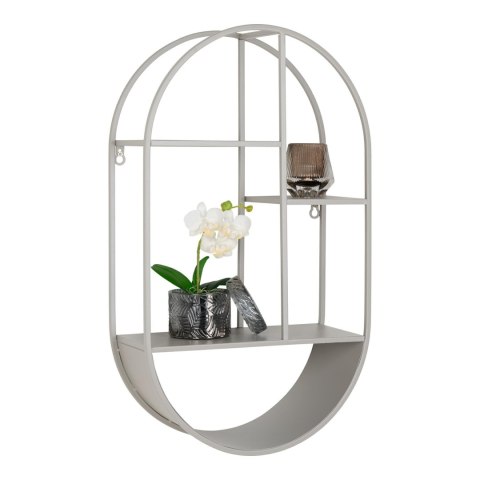 Półka ścienna na książki Feira szara metalowa wisząca 35x15x60 cm skandynawska Intesi ( Rozmiar: uniwersalny )
