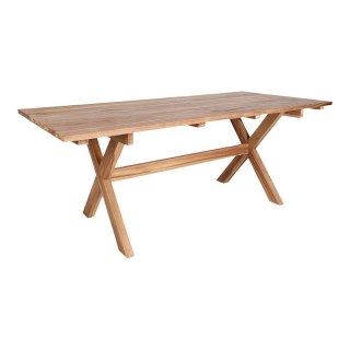 Stół do jadalni Murcia 200x90 cm drewniany tekowy klasyczny naturalny Intesi ( Rozmiar: uniwersalny )