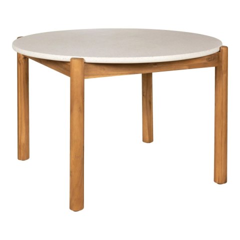 Stół ogrodowy okrągły Terracina 120 cm terrazzo akacja House Nordic ( Rozmiar: uniwersalny )
