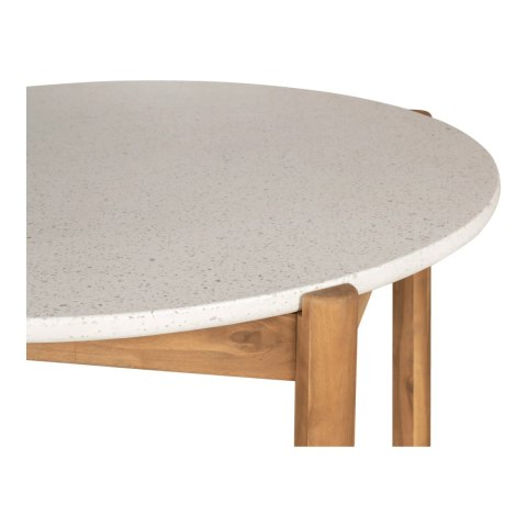 Stół ogrodowy okrągły Terracina 120 cm terrazzo akacja House Nordic ( Rozmiar: uniwersalny )