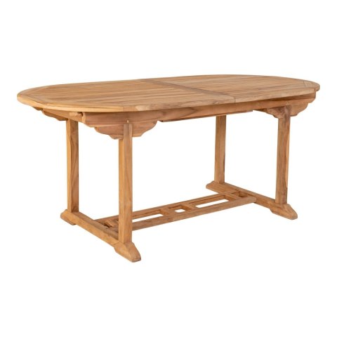 Stół rozkładany do jadalni i ogrodu Salamanca owalny z drewna tekowego rustykalny 180-240x90 cm Intesi ( Rozmiar: uniwersalny )