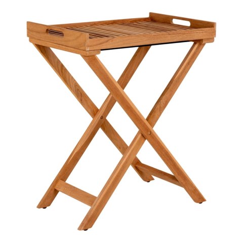 Stolik kawowy ogrodowy Ronda drewniany tekowy składany prostokątny 60x40cm do ogrodu Intesi ( Rozmiar: uniwersalny )