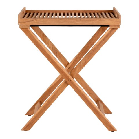 Stolik kawowy ogrodowy Ronda drewniany tekowy składany prostokątny 60x40cm do ogrodu Intesi ( Rozmiar: uniwersalny )