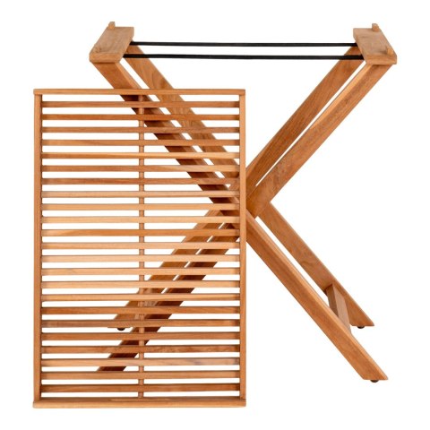 Stolik kawowy ogrodowy Ronda drewniany tekowy składany prostokątny 60x40cm do ogrodu Intesi ( Rozmiar: uniwersalny )