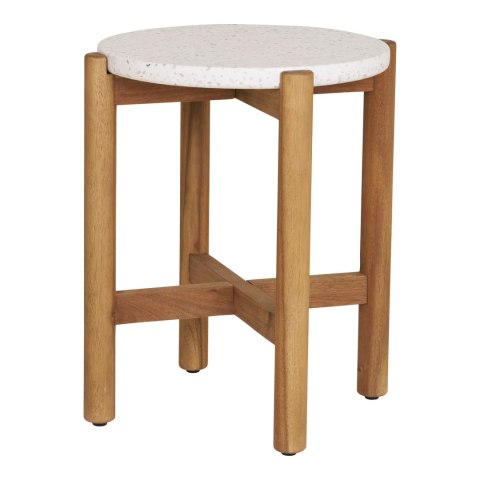 Terracina stołek ogrodowy drewniany z blatem terrazzo na balkon 37 cm ( Rozmiar: uniwersalny )