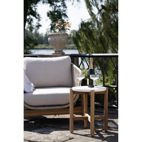 Terracina stołek ogrodowy drewniany z blatem terrazzo na balkon 37 cm ( Rozmiar: uniwersalny )