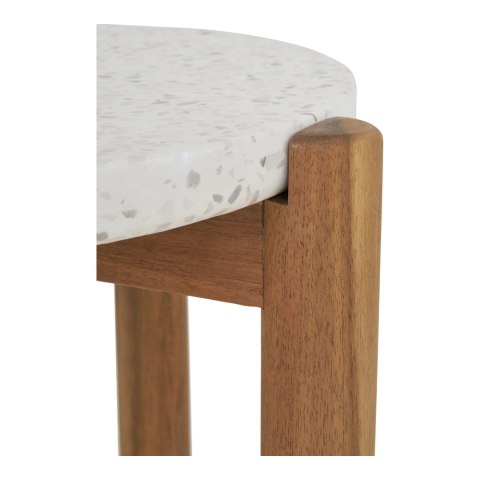 Terracina stołek ogrodowy drewniany z blatem terrazzo na balkon 37 cm ( Rozmiar: uniwersalny )