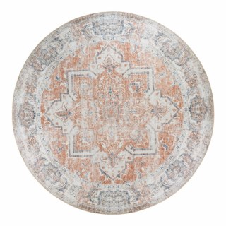 Dywan okrągły Havana 200 cm pomarańczowy do salonu klasyczny vintage ( Rozmiar: uniwersalny )