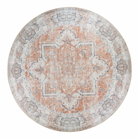 Dywan okrągły Havana 200 cm pomarańczowy do salonu klasyczny vintage ( Rozmiar: uniwersalny )