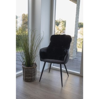 Futerko jagnięce czarne House Nordic poduszka dekoracyjna na krzesło do salonu 50x85 ( Rozmiar: uniwersalny )