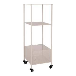 Regał metalowy na kółkach Torres beżowy nowoczesny do biura i salonu Intesi 106 cm ( Rozmiar: uniwersalny )