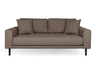 Sofa Lido 2,5 brązowa skandynawska trzyosobowa tapicerowana z podłokietnikami do salonu Intesi ( Rozmiar: uniwersalny )