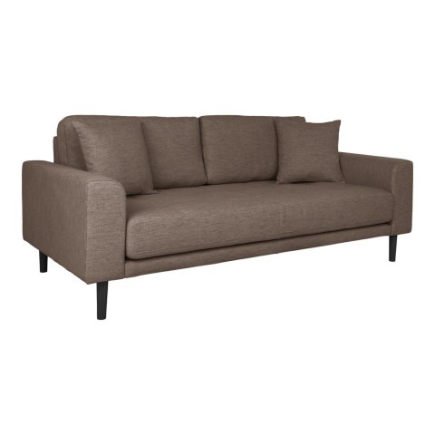Sofa Lido 2,5 brązowa skandynawska trzyosobowa tapicerowana z podłokietnikami do salonu Intesi ( Rozmiar: uniwersalny )