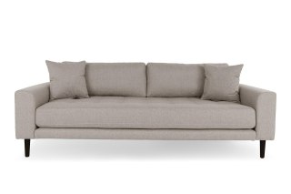 Sofa Lido 3 osobowa skandynawska beżowa ciemna z podłokietnikami do salonu Intesi ( Rozmiar: uniwersalny )