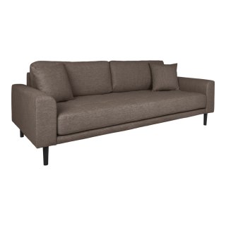 Sofa Lido 3 osobowa skandynawska tapicerowana brązowa z podłokietnikami do salonu Intesi ( Rozmiar: uniwersalny )