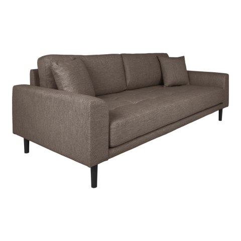 Sofa Lido 3 osobowa skandynawska tapicerowana brązowa z podłokietnikami do salonu Intesi ( Rozmiar: uniwersalny )