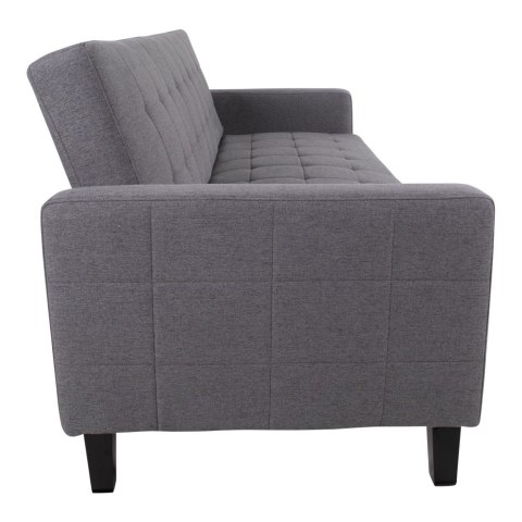 Sofa rozkładana Milton szara dwuosobowa z pojemnikiem na pościel do salonu styl skandynawski Intesi ( Rozmiar: uniwersalny )