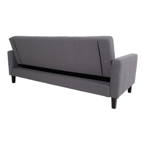 Sofa rozkładana Milton szara dwuosobowa z pojemnikiem na pościel do salonu styl skandynawski Intesi ( Rozmiar: uniwersalny )