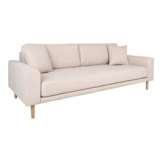 Sofa skandynawska Lido 3 beżowa Intesi z podłokietnikami do salonu, tapicerowana, 3-osobowa ( Rozmiar: uniwersalny )