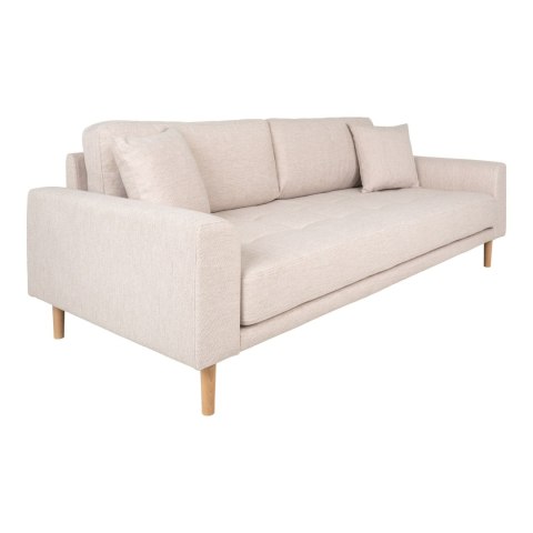 Sofa skandynawska Lido 3 beżowa Intesi z podłokietnikami do salonu, tapicerowana, 3-osobowa ( Rozmiar: uniwersalny )