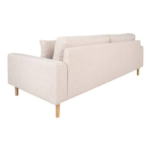 Sofa skandynawska Lido 3 beżowa Intesi z podłokietnikami do salonu, tapicerowana, 3-osobowa ( Rozmiar: uniwersalny )