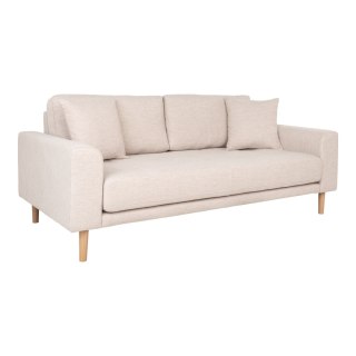 Sofa skandynawska Lido 3 osobowa beżowa z podłokietnikami do salonu Intesi na drewnianych nogach ( Rozmiar: uniwersalny )