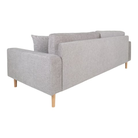 Sofa trzyosobowa Lido Intesi szara skandynawska z podłokietnikami do salonu na drewnianych nogach ( Rozmiar: uniwersalny )