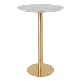 Stół okrągły barowy Bolzano glamour marmur złoty połysk do kuchni i jadalni 70 cm ( Rozmiar: uniwersalny )