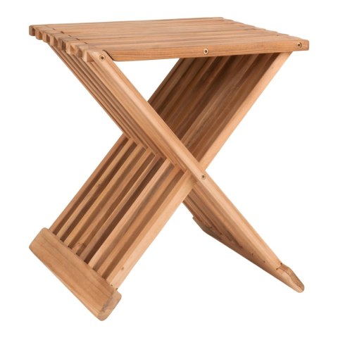 Stołek drewniany Erto tekowy naturalny boho do kuchni i salonu ( Rozmiar: uniwersalny )